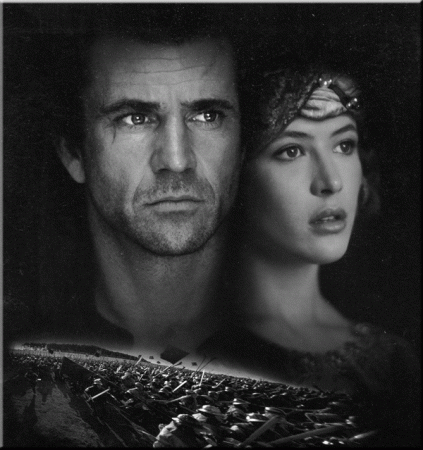 Braveheart portrét čb